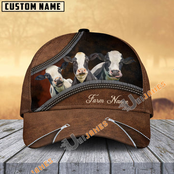 Uni Happiness Holstein Customized Farm Name 3D Classic Cap