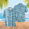 Uni Island Wings Blue   Aloha Shirt Short Sleeve Shirt Vacation Hawaiian Outdoor Vacation