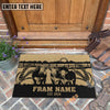 Uni Hereford Sunshine Field Custom Farm Name Custom Year Coir Doormat