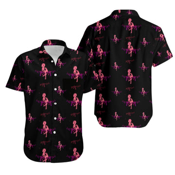 UniJames Comfort Anniversary 2 - Da Flamingo Button Shirt, Hawaiian Shirt For Men