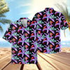 Uni Jungle Bird Black Aloha Shirt Short Sleeve Shirt Vacation Hawaiian Outdoor Vacation
