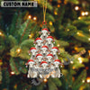 Uni Personalized Farm Name & Year Cow Christmas Tree Acrylic Ornament (14 Breed Options)