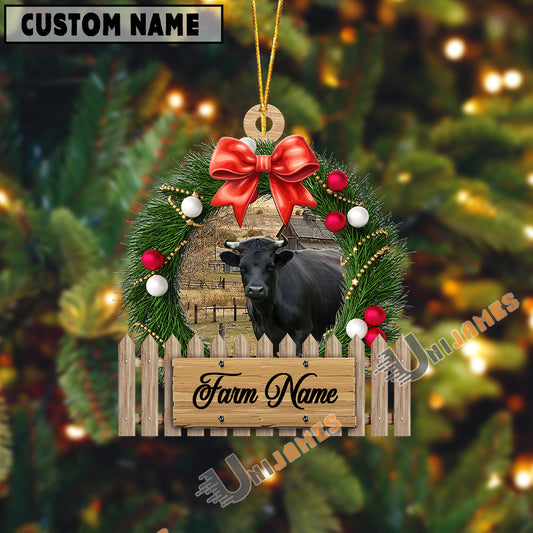 Uni Dexter Christmas Wreath Custom Shape Acrylic Ornament