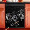 Uni Black Angus Broken Glasses Dishwasher Door Cover