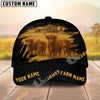 Unijames Personalized Name & Farm Name Black Cattle Hoodie Cap