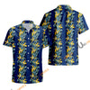 Uni Paradise Panel Navy   Aloha Pocket Shirt Short Sleeve Shirt Vacation Hawaiian Outdoor Vacation