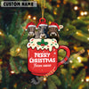 Uni Personalized Merry Christmas Farm Mug Cow Acrylic Ornament (14 Breed Options)