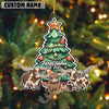 Uni Personalized Cow Family Christmas Acrylic Ornament