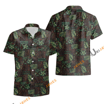 UniJames South Pacific Tapa - Black Short Sleeve Hawaiian Shirt