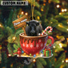 Uni Personalized Moo-ry Christmas Cocoa Mug Acrylic Ornament (14 Breed Options)