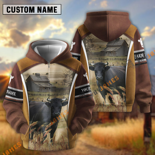 Uni Dexter Personalized Name and Farm Name Color Mixed 3D Hoodie