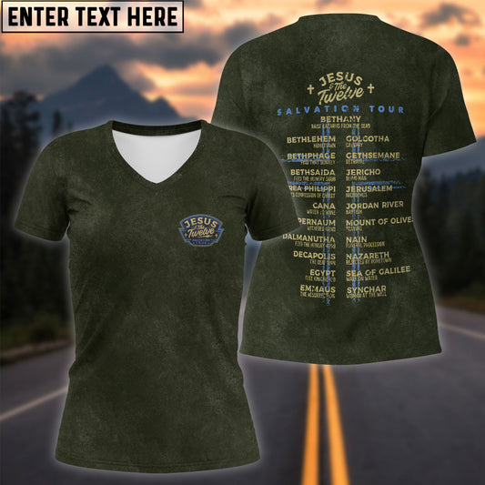 Jesus Salvation Tour Chrsitian V-Neck T-Shirt