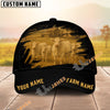 Unijames Personalized Name & Farm Name Black Cattle Hoodie Cap