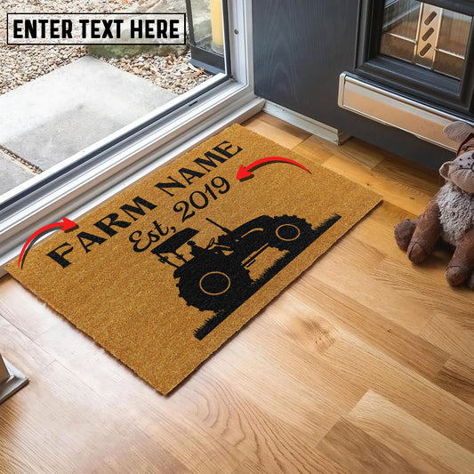 Uni Tractor Custom Farm Name Custom Year Coir Doormat