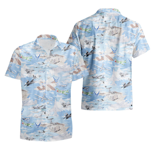 UniJames AIR FORCE FLYIN' Short Sleeve Button Down For Men