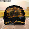 Unijames Personalized Name & Farm Name Black Cattle Hoodie Cap