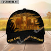 Unijames Personalized Name & Farm Name Black Cattle Hoodie Cap