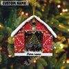 Uni Personalized Farm Name Cow Christmas Barn Ornament Acrylic Ornament (14 Breed Options)