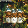 Uni Personalized Cup Cuties Cows Christmas Acrylic Ornament