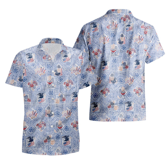 UniJames SUMMER COMMEMORATIVE 2025 Short Sleeve Button Down For Men