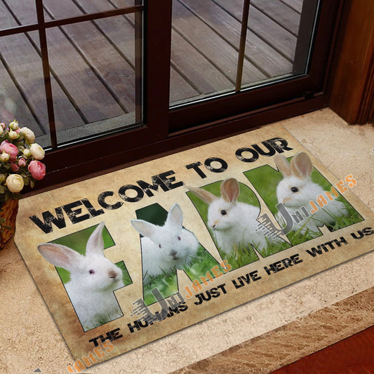 Uni Welcome To Our Farm - Rabbit Doormat