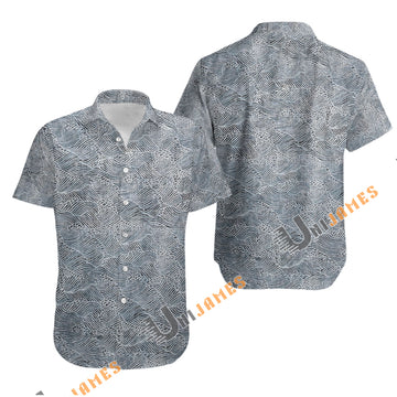 UniJames Molokai Channel - Black Short Sleeve Hawaiian Shirt