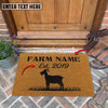 Uni Goat Custom Farm Name Custom Year Coir Doormat