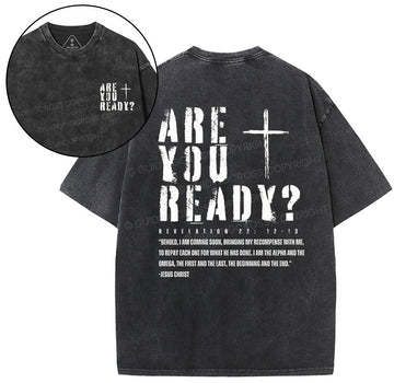 Are You Ready Christian Washed TShirt  