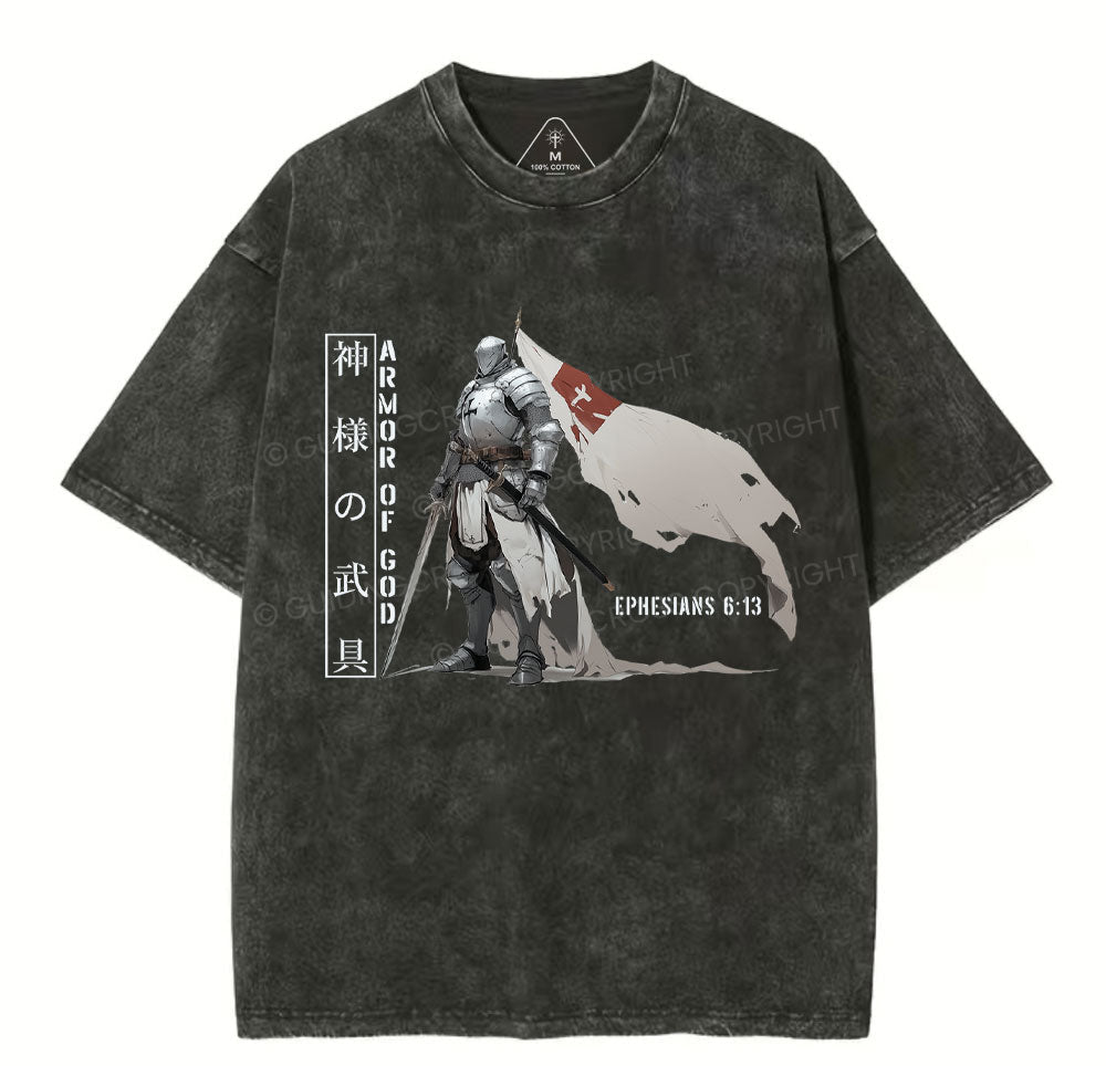 Armor Of God Christian Washed TShirt  