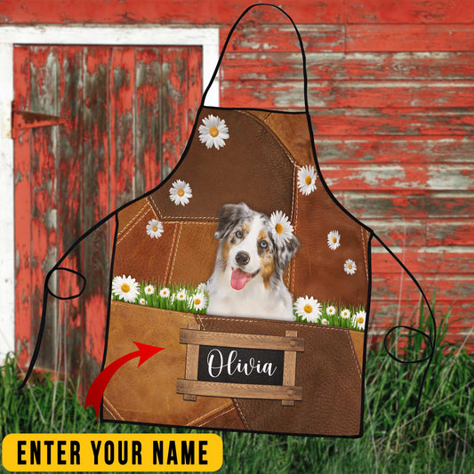 Uni Personalized Name Australian Sheperd All Over Printed 3D Apron