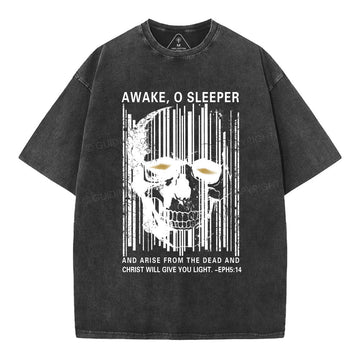 Awake O Sleeper Christian  Washed T-Shirt Sale - GuidingCross