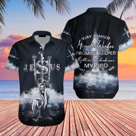 UniJames Awesome Easter Jesus Way Maker Hawaiian Shirts For Men And Women