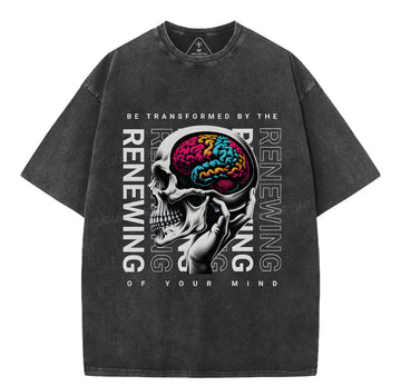 Be Transforemed By The Renewing Of Your Mind Christian Washed TShirt  