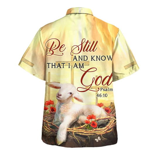 UniJames Be Still And Know That I Am God Lamb Hawaiian Shirts For Men And Women - Christian Hawaiian Shirt - Hawaiian Summer Shirts
