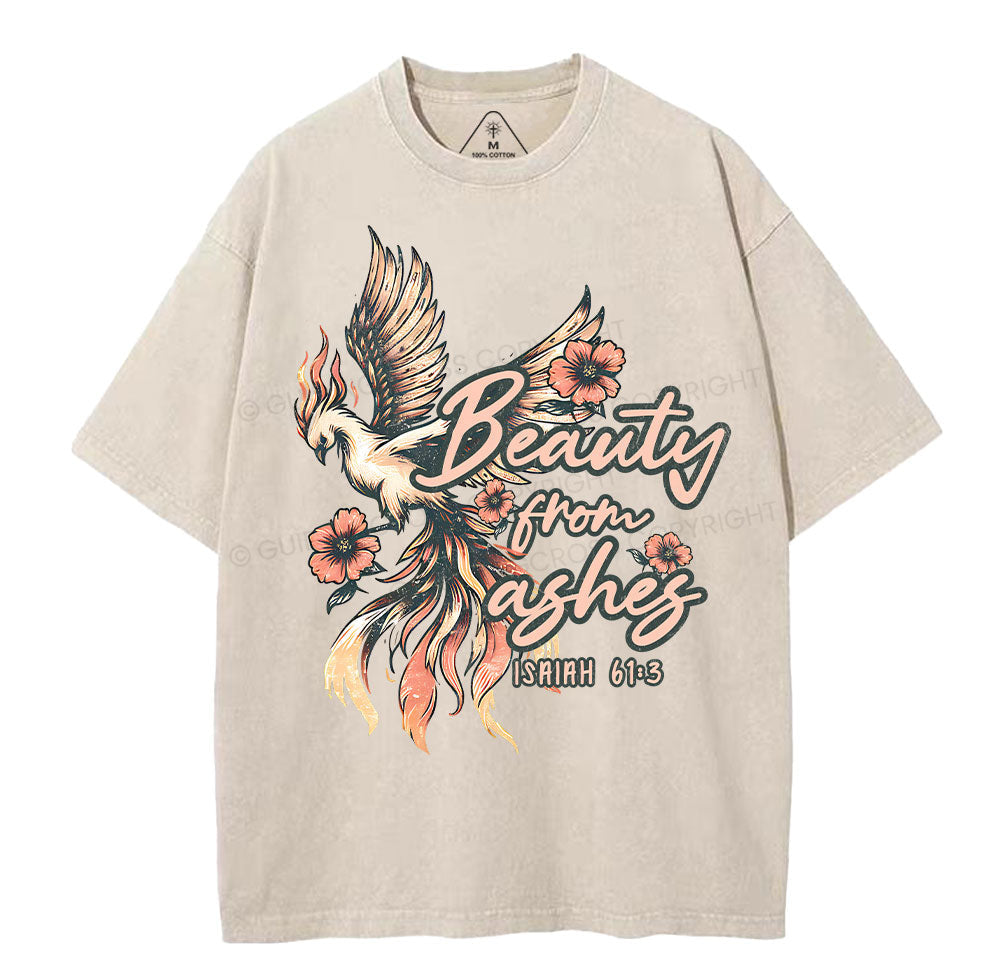 Beauty From Ashes Christian Washed TShirt  