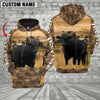 Uni Black Angus Cattle Farming Personalized 3D Hoodie