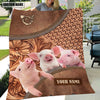 Uni Pig Happiness Customized Name 3D Blanket