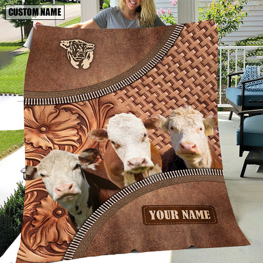 Uni Hereford Happiness Customized Name 3D Blanket