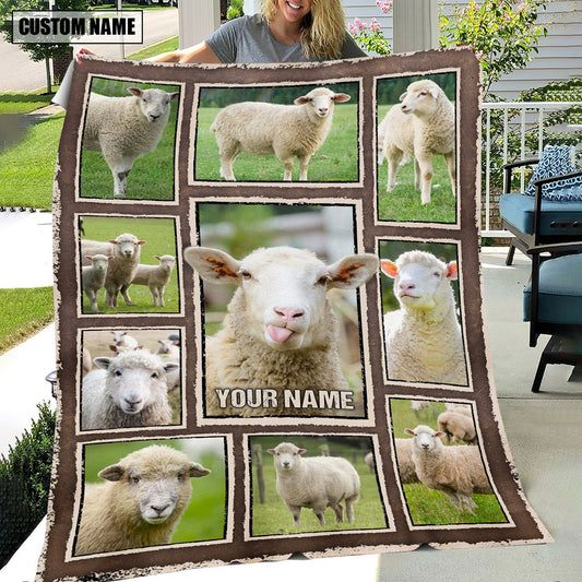 Uni Custom Name Sheep Frame Blanket