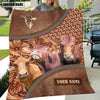 Uni Beefmaster Happiness Customized Name 3D Blanket