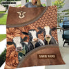 Uni Holstein Happiness Customized Name 3D Blanket