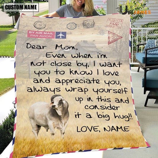 Uni Custom Name Beefmaster Letter Family Blanket