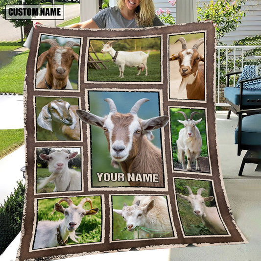 Uni Custom Name Goat Frame Blanket