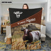 Uni Shorthorn Cattle On The Field Customized Name 3D Blanket