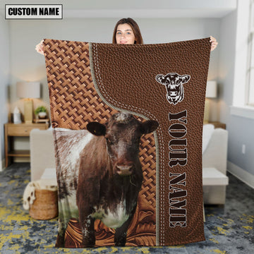 Uni Shorthorn Farming Pattern Customized Name 3D Blanket