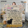 Uni Custom Name Black Angus Letter Family Blanket