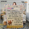 Uni Custom Name Texas Longhorn Letter Family Blanket