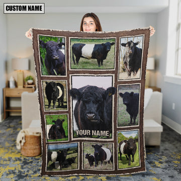 Uni Custom Name Belted Galloway Frame Blanket