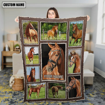 Uni Custom Name Horse Frame Blanket