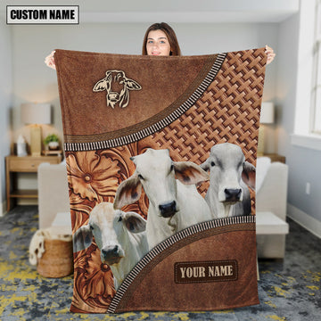 Uni Brahman Happiness Customized Name 3D Blanket